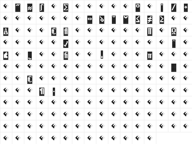 CallFiveL-NegativExp Regular  glyph index