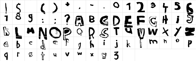 Raw Notice Regular  glyph index