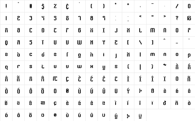 Gather Gapped BRK Normal  glyph index