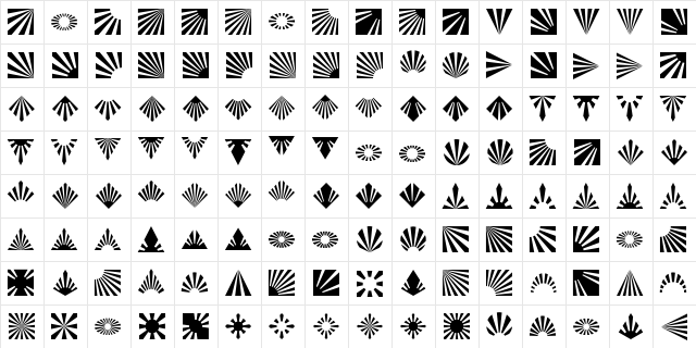 Altemus RaysBold  glyph index