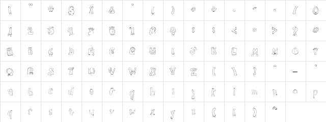 LD Beach Fun Regular  glyph index