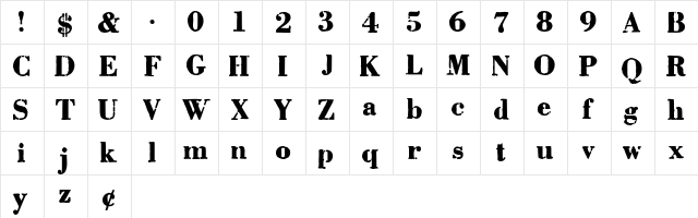 Plastik Film Regular  glyph index