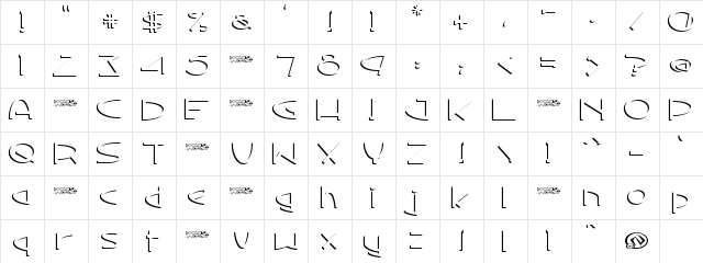 DogEval Regular  glyph index