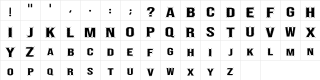 Bebas Centipede Regular  glyph index