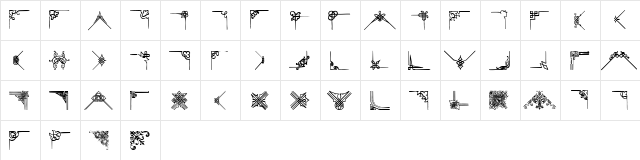 FloridVictorianOrnament Regular  glyph index