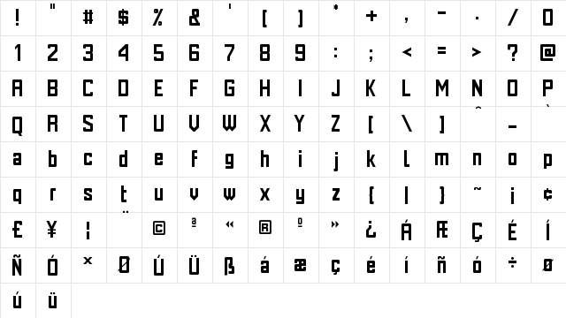 zancle rev eYe/FS Regular  glyph index