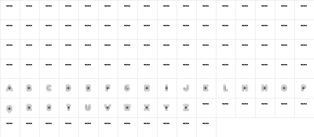 FT AcidTest 2 progressive  glyph index