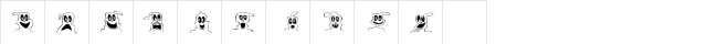 10 Lil Ghosts Regular  glyph index