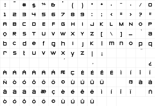 Zeroes Regular  glyph index