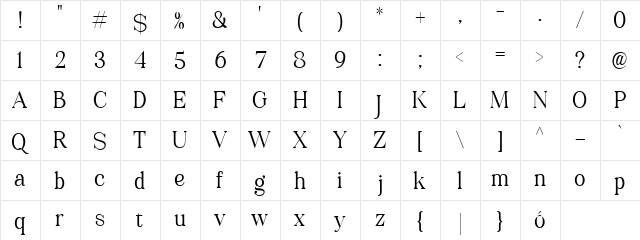 Karatone DEMO Regular  glyph index