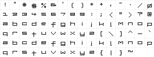 ADemjaylb10 Regular  glyph index