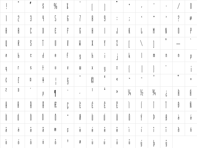 ArkSGC MonogramCenter  glyph index