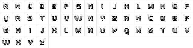 Tubes Regular  glyph index
