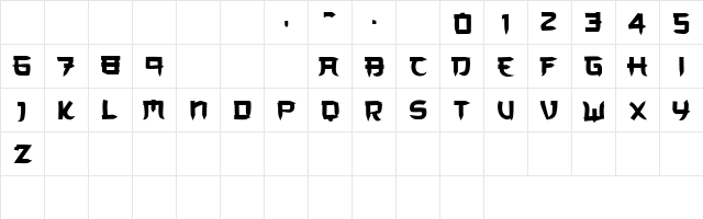 CF Le dernier Empereur Personal Regular  glyph index
