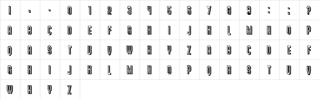 Laguna Regular  glyph index