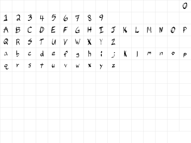 jb_hell Regular  glyph index