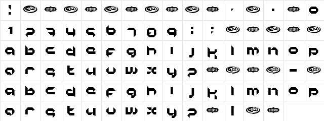 korunishi Regular  glyph index