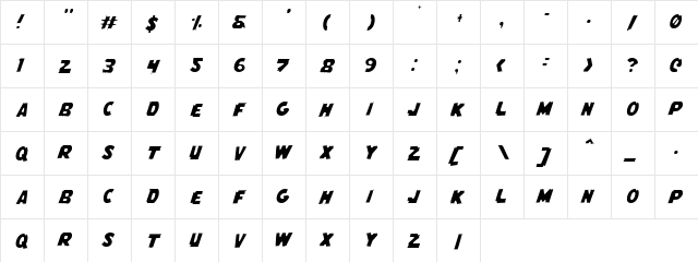 Flying Leatherneck Light Light  glyph index