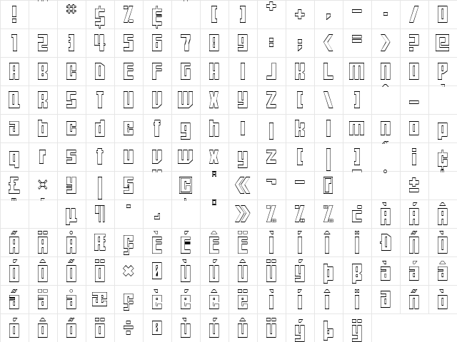 Have A Nice Day Regular  glyph index