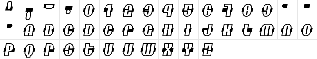 Secret Planet Regular  glyph index