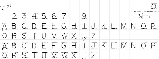 Alarm Bells Regular  glyph index