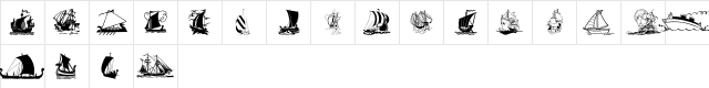 GE Ships Ahoy Regular  glyph index