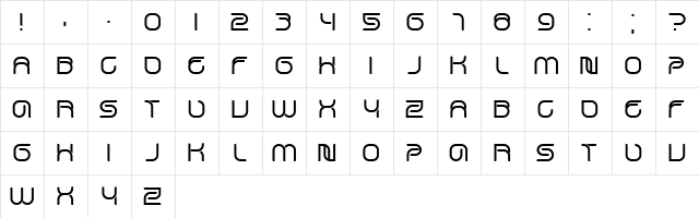 Nemesis Regular  glyph index