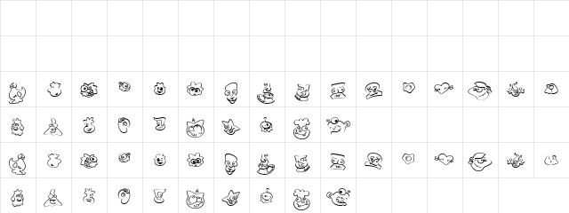 Toys n Fun Regular  glyph index