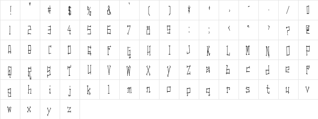 Switching and Effects Regular  glyph index
