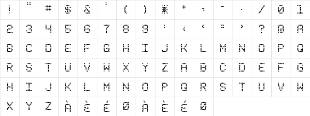 CloseCallOlympics Regular  glyph index
