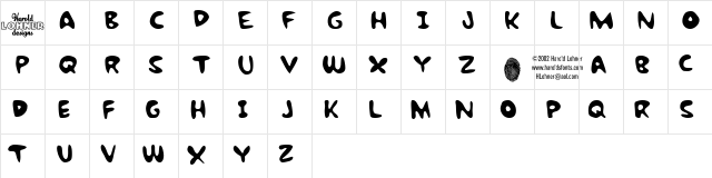 Bubble Gum RockBDemo Regular  glyph index