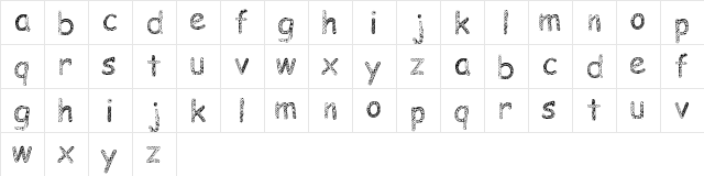 Doodlowers Regular  glyph index