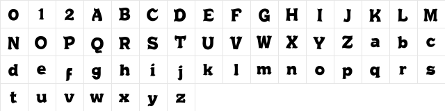 Chrusty Rock Chrusty Rock  glyph index