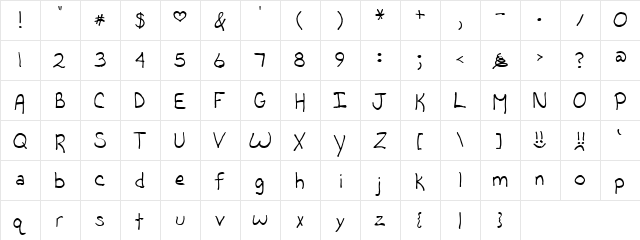 LD Print 11 Regular  glyph index