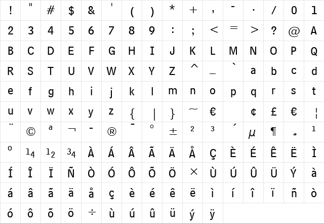 BellCent SubCap BT Sub-Caption  glyph index