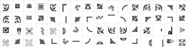 BordersOrnament 5 Regular  glyph index