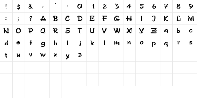 ArtificeSSK Regular  glyph index