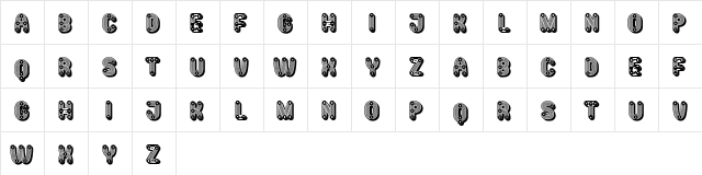 Mangalica Black Regular  glyph index