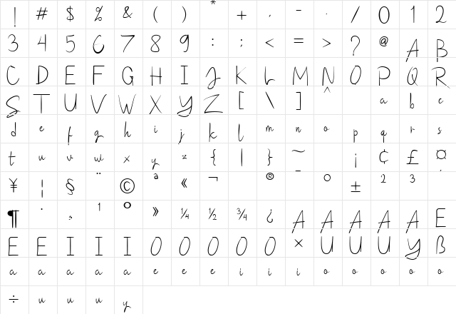 Saithik Regular  glyph index