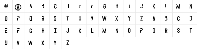 Space Weel Personal Use Regular  glyph index
