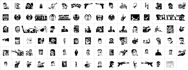 Knock Furious Regular  glyph index