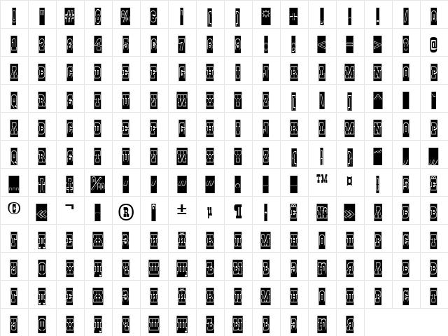 a_GildiaTitulCmGr Bold  glyph index