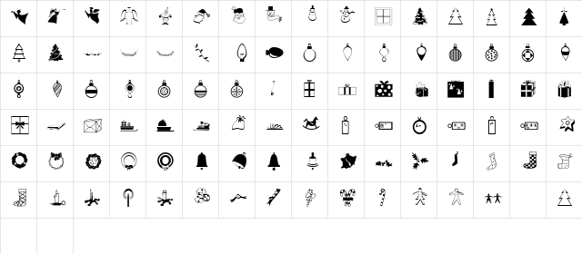 DexisDingbatsOneSSK Regular  glyph index