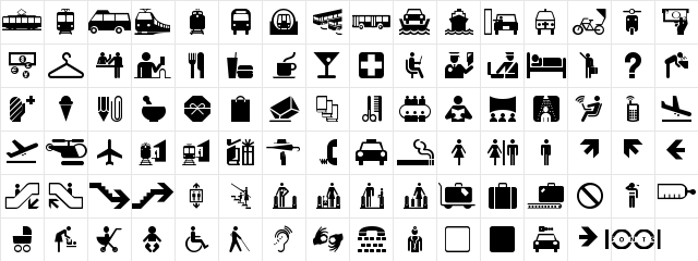 Glyphyx One NF Regular  glyph index