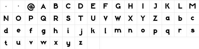 BOGOR Regular  glyph index