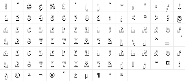 a_CampusPrspDnSh Regular  glyph index