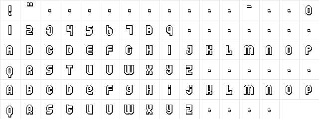 Polygon Regular  glyph index