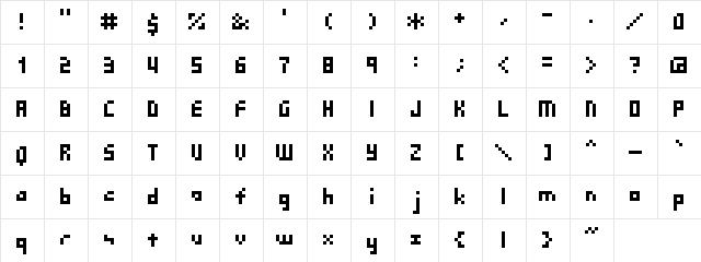 SHAKAGRAPHICS 03  glyph index