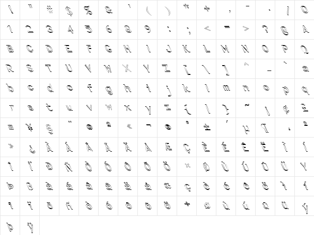 FZ BASIC 23 HOLLOW LEFTY Normal  glyph index
