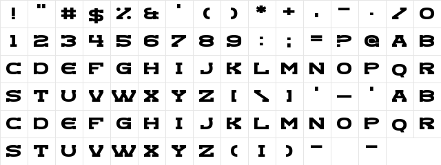 Goregeous Regular  glyph index